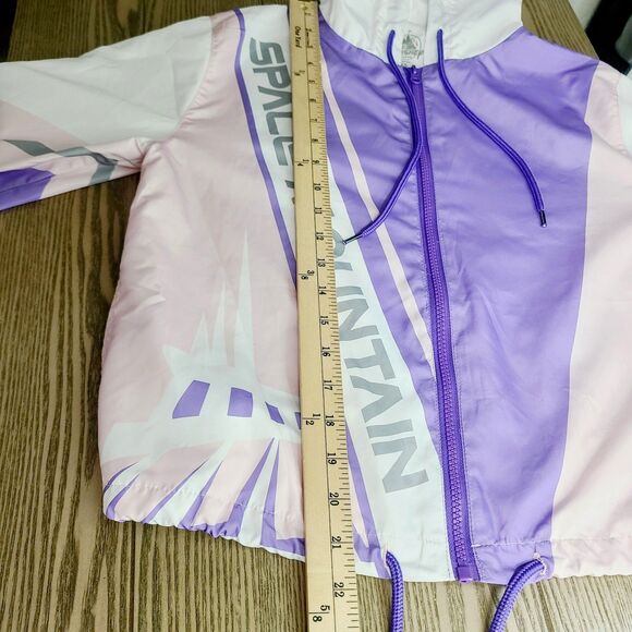 Disney Parks Space Mountain Jacket XS Purple Full Zip‎ Hooded Windbreaker - Picture 8 of 9
